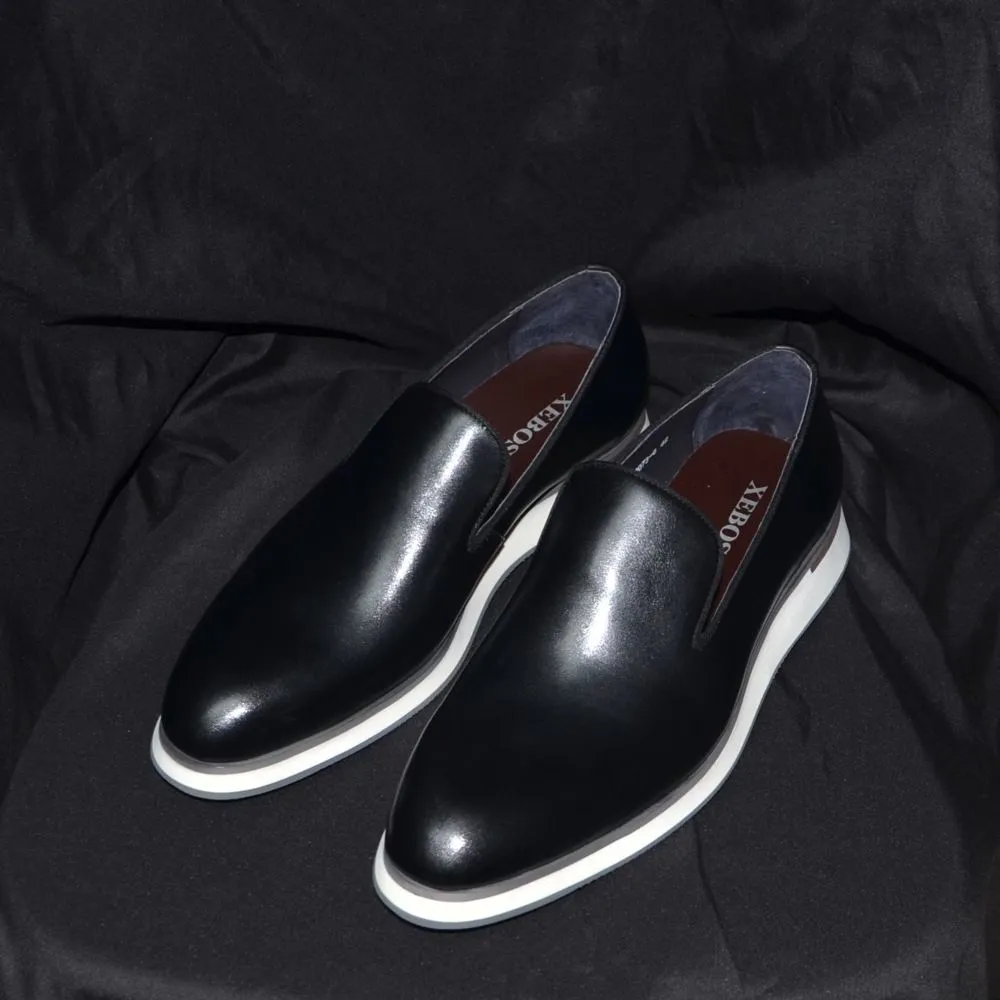 Simple business soft-soled loafers men's casual leather shoes