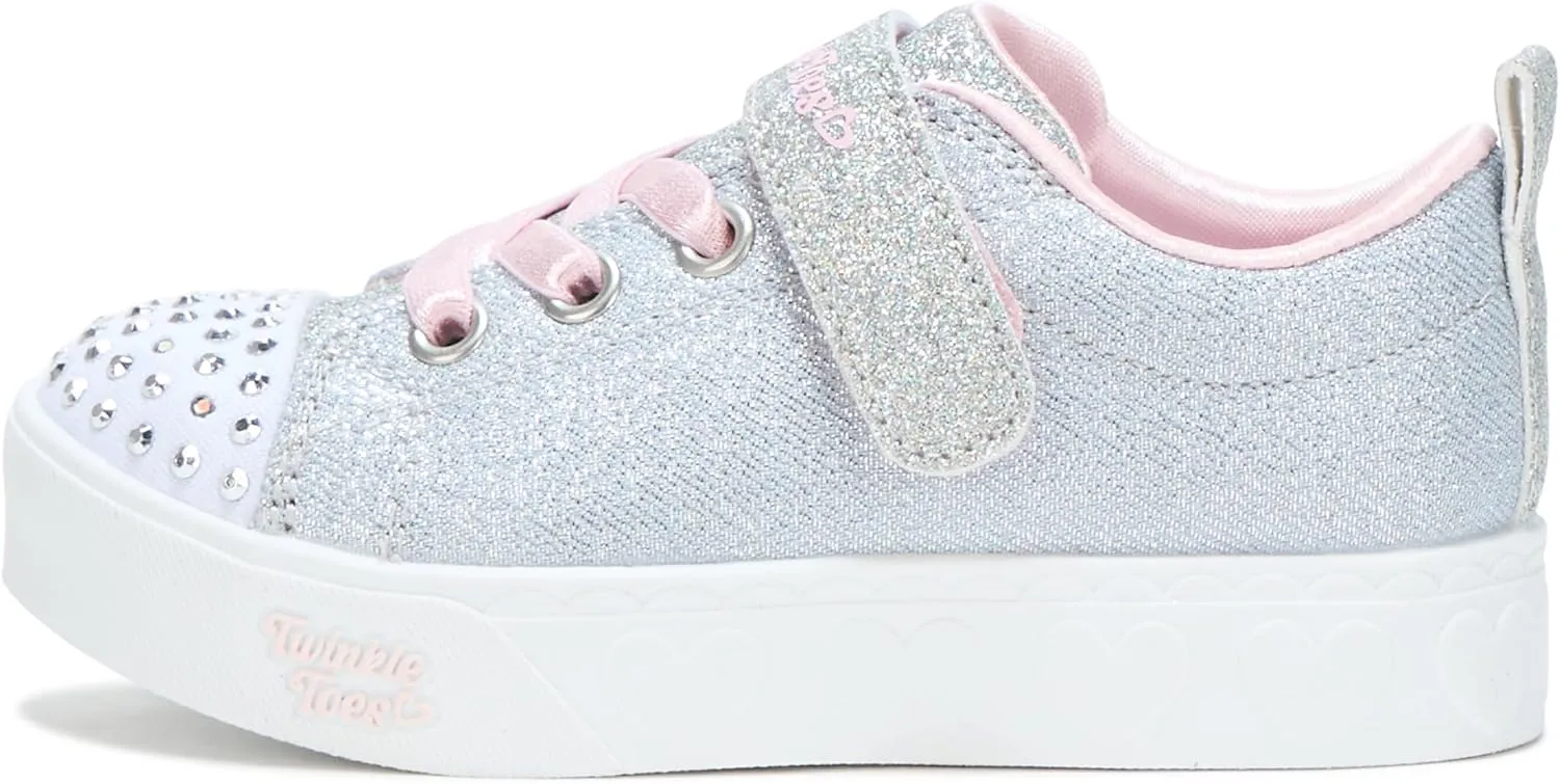 Skechers Girl's Heart Steps-Shimmer Sweetie Sneaker