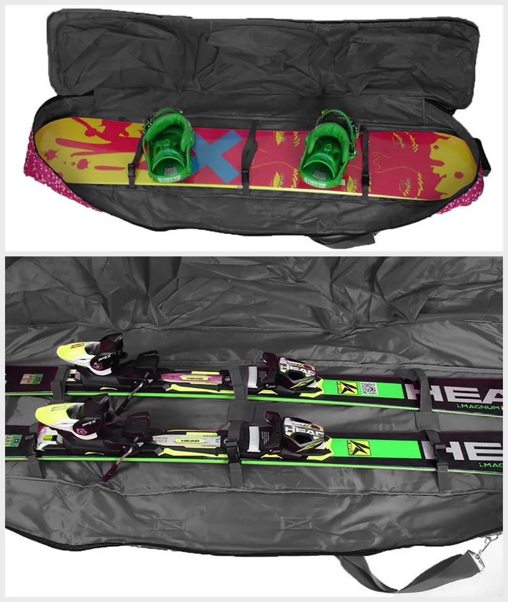 Skis Snowboard Bags Waterproof Outdoor Snow Sports Equipment Bag Snowboarding Skiing Helmet Boots Gloves Backpack Large Capacity