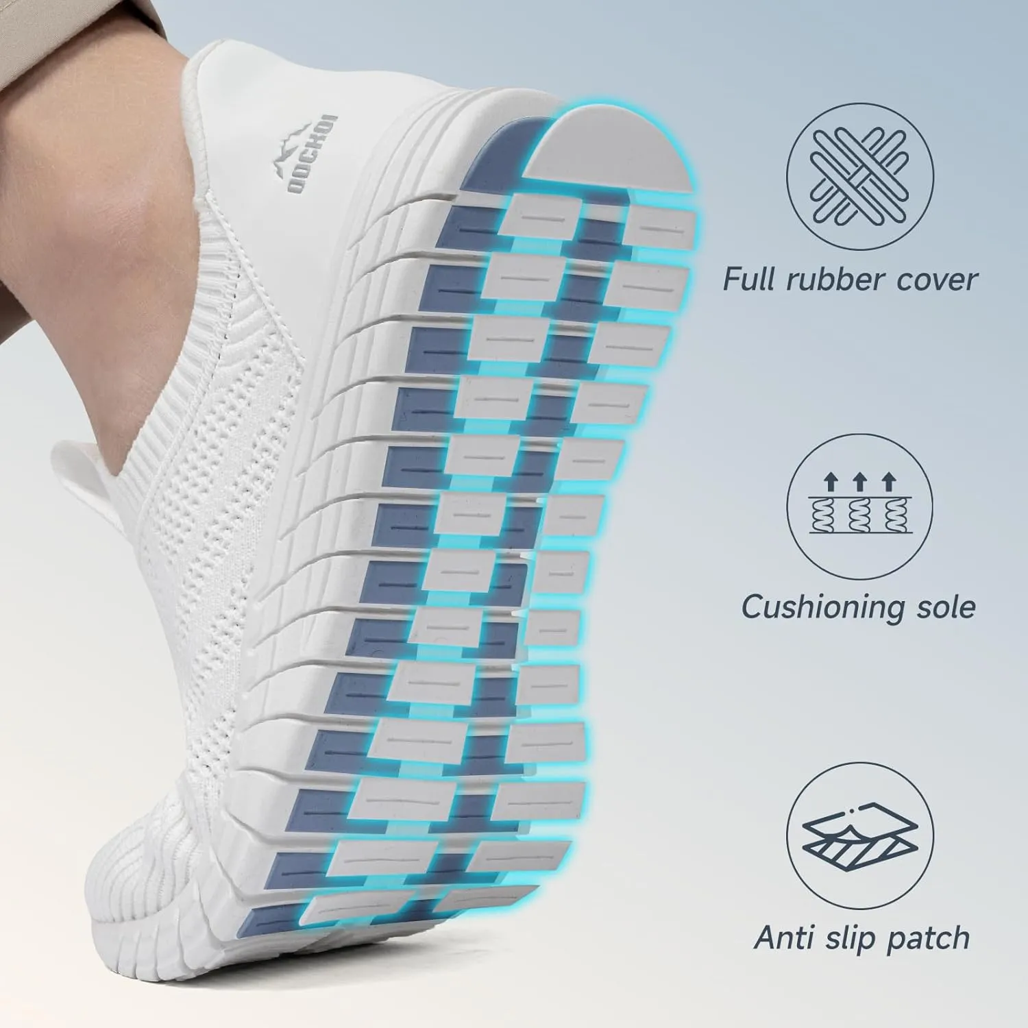 Slip in Mens Hands Free Slip On Sneakers Non Slip Breathable Walking Shoes Athletic Gym Workout Casual Shoes Fashion Loafers