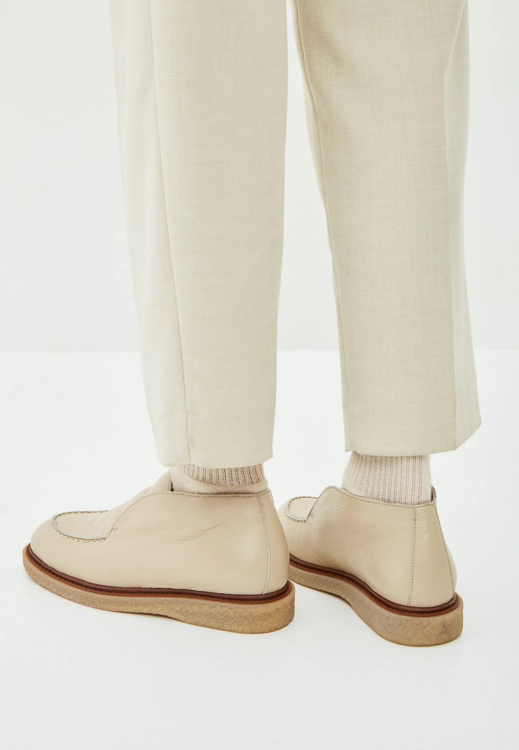 Slip-On Loafers - Beige