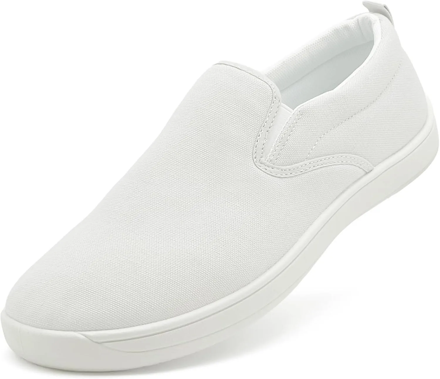 Slip on Shoes for Men, Classic Canvas Casual Shoes Comfortable Flats Men's White Loafers Low Top Sneakers Hands Free