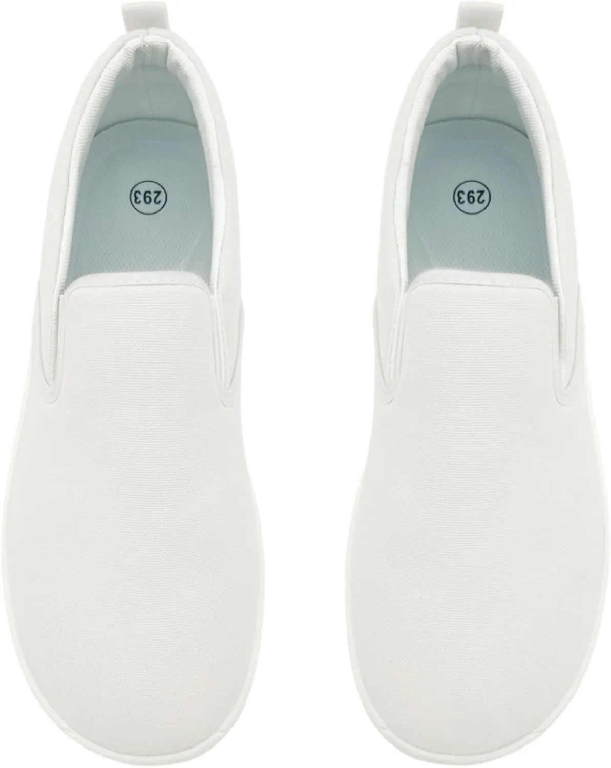 Slip on Shoes for Men, Classic Canvas Casual Shoes Comfortable Flats Men's White Loafers Low Top Sneakers Hands Free