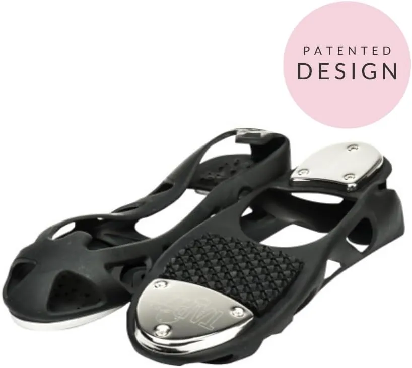 Slip on Tap Shoes for Girls, Women & Men | Waterproof Stainless steel taps | Authentic Tap Dance Sound & No-Slip Safety Grip & Stretchable Design | Environmental friendly instant tap dance shoes | Unisex Tap Shoes