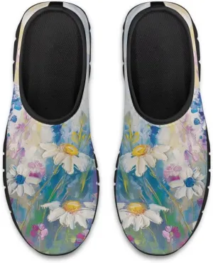 Slip On Tennis Shoes Women Casual Women's Flats Size 5.5-11.5 Black