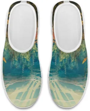 Slip On Tennis Shoes Women Casual Women's Flats Size 5.5-11.5 White