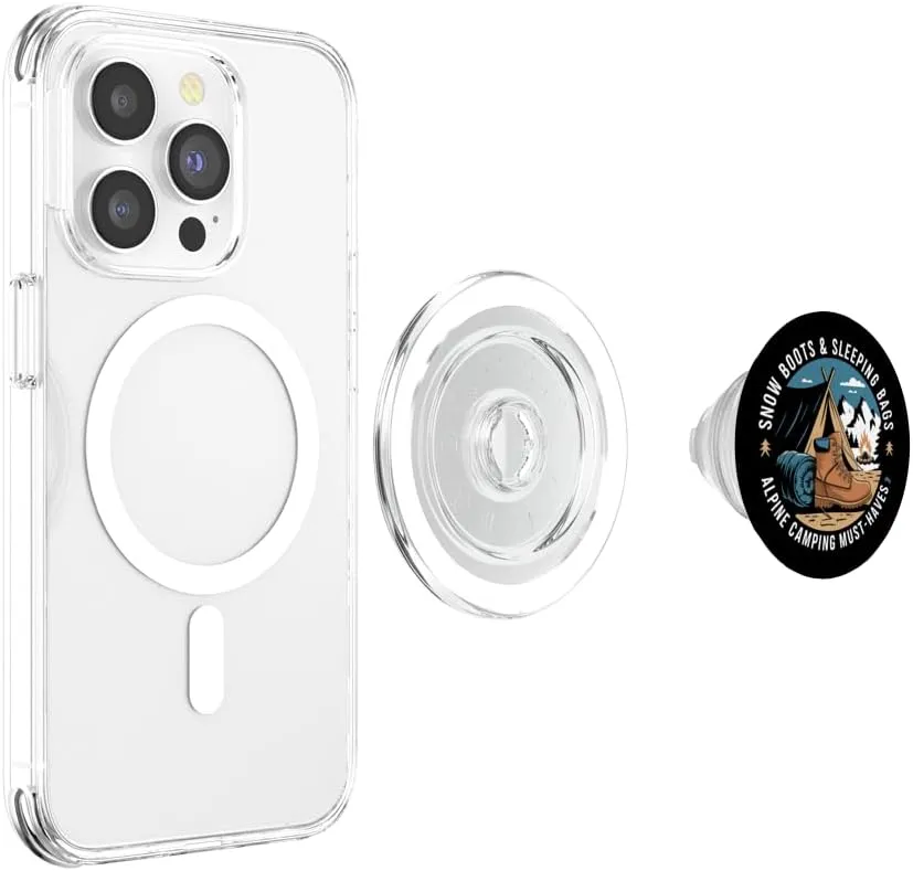 Snow Boots & Sleeping Bags Alpine Camping PopSockets PopGrip for MagSafe