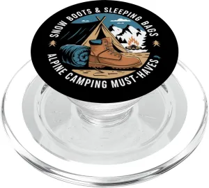 Snow Boots & Sleeping Bags Alpine Camping PopSockets PopGrip for MagSafe