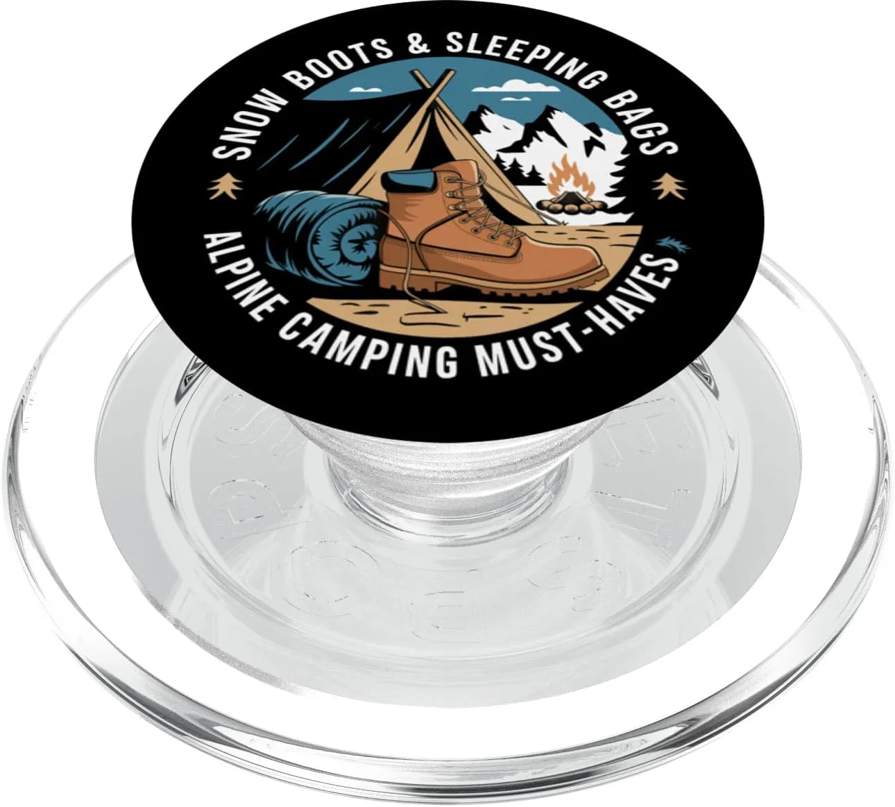 Snow Boots & Sleeping Bags Alpine Camping PopSockets PopGrip for MagSafe
