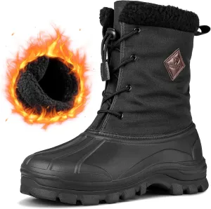 Snow Boots for Men Winter Waterproof Insulated Non Slip Plush Lined Outdoor Lightweight Warm Tactical Work Hiking Snow Boots