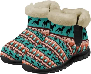 Snow Boots for Women -Fashion Winter Warm Snow Boots Anti-Slip outdoor Furry bootie for men women