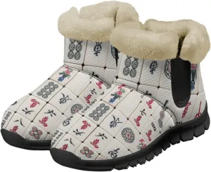 Snow Boots for Women -Fashion Winter Warm Snow Boots Anti-Slip outdoor Furry bootie for men women