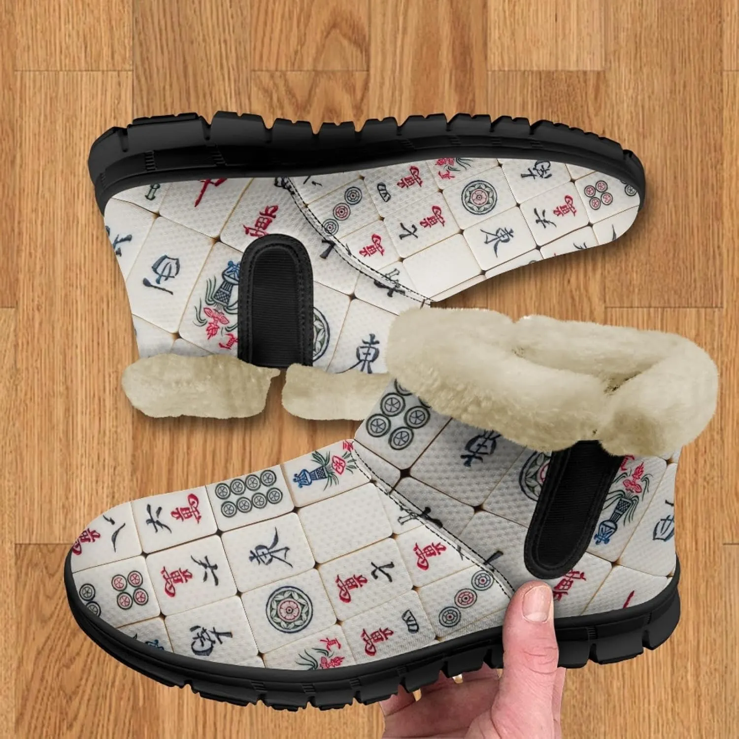 Snow Boots for Women -Fashion Winter Warm Snow Boots Anti-Slip outdoor Furry bootie for men women