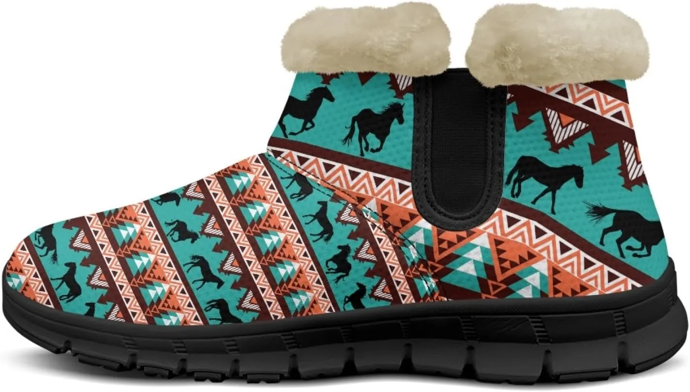 Snow Boots for Women -Fashion Winter Warm Snow Boots Anti-Slip outdoor Furry bootie for men women