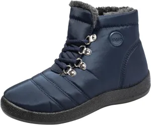 Snow Boots for Women Fur Lined Winter Boots Waterproof Warm Ankle Boots Comfortable Slip On Boots Outdoor Short Boots