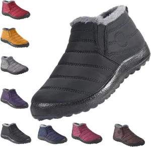 Snow Boots for Women Winter Warm Ankle Booties Waterproof Comfortable Slip On Outdoor Fur Lined Lining Womens Snow Boots