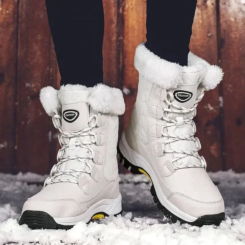 Snow Boots Women Mid-Calf Warm Lined