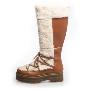 SNOW BY SNOW HIGH - COGNAC OFF-WHITE