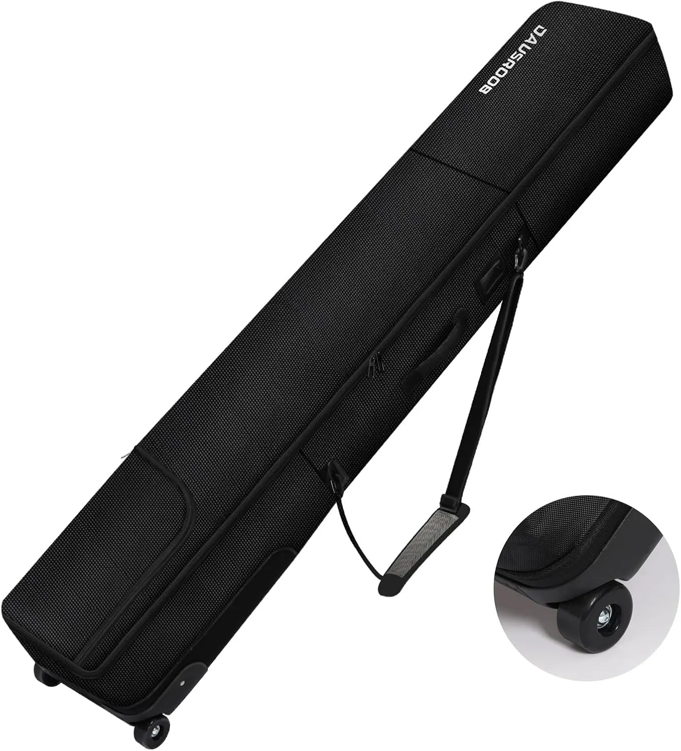 Snowboard Bag with Wheels, Fully Padded Ski Bag for Air Travel 1680D Waterproof Fabric, Rolling Ski Travel Bag for Flying, Durable, Large Capacity for Skis, Boots and Helmets