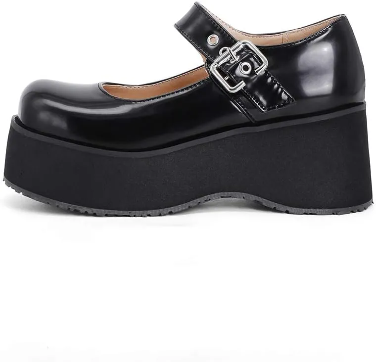 SO SIMPOK Women Gothic Mary Janes Platform Shoes Cosplay Uniform Dress Lolita Wedge Pumps Classic Oxfords