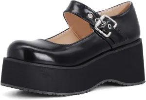 SO SIMPOK Women Gothic Mary Janes Platform Shoes Cosplay Uniform Dress Lolita Wedge Pumps Classic Oxfords