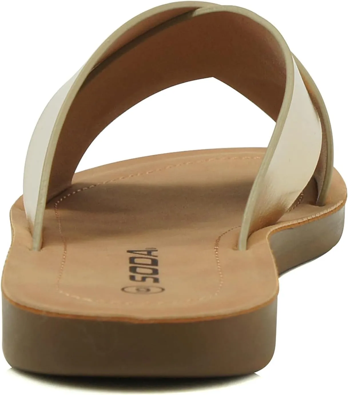 Soda Shoes Women Sandals Crisscross Band Strap Casual Slides