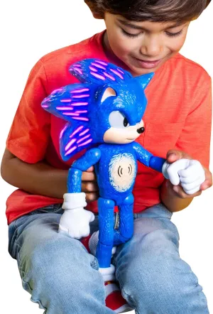 Sonic The Hedgehog 3 Ultimate Talking Sonic 12-Inch Figure, Features 30  Iconic and Humorous Phrases and Sounds from The Movies, Light-Up Eyes and Quills