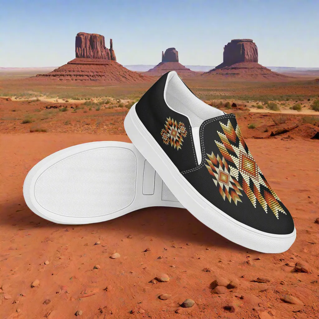 Southwest Collection Men's Slip-On Canvas Shoes Night Sky Pattern