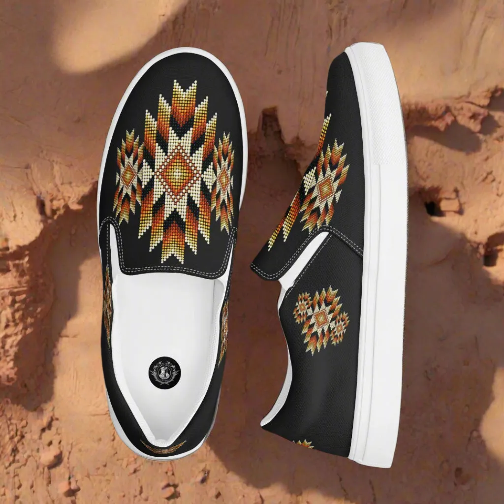 Southwest Collection Men's Slip-On Canvas Shoes Night Sky Pattern