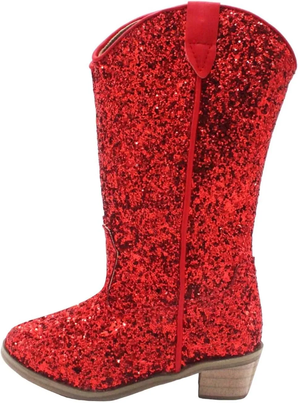 Sparkly Boots for Girls Cowboy Boots Square Toe Kids Boots Embroidered Western Boots Cow Girl Boots for Toddler