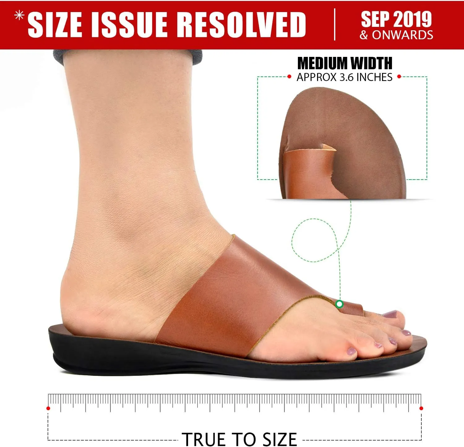 Split Toe Strap Man-Made Leather Ladies Cute Slides Outdoor Travel Dressy Flats Comfortable Walking Casual Summer Sandals for Women Fashion Footwear