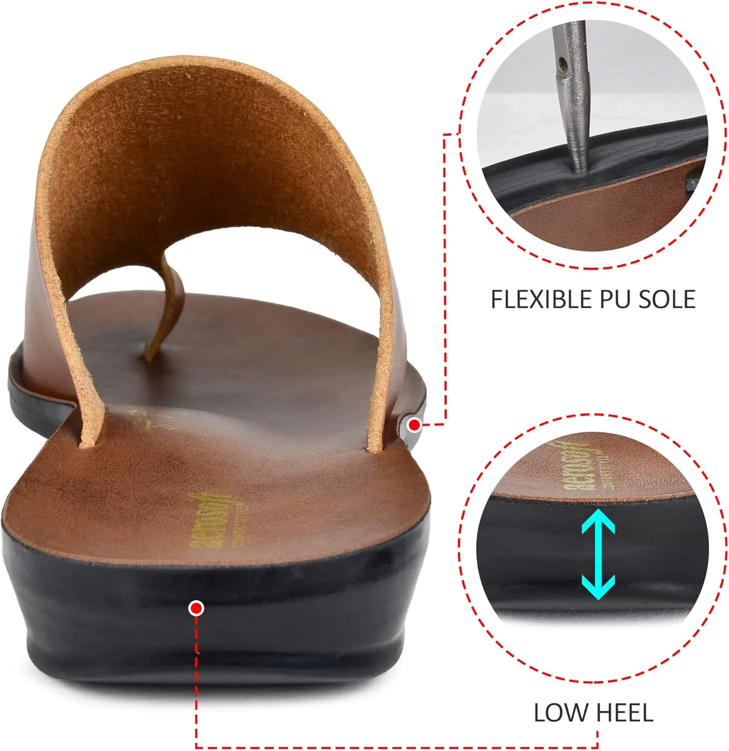 Split Toe Strap Man-Made Leather Ladies Cute Slides Outdoor Travel Dressy Flats Comfortable Walking Casual Summer Sandals for Women Fashion Footwear