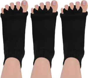 SPORCLO Five Toe Separator Socks for Men Yoga Foot Alignment Socks Massage Toe Spacers Bunion Corrector Cushion 3 Pairs