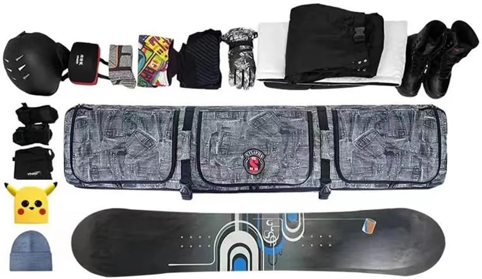Sport Tent Padded Snowboard Bag with Wheels Travel Bag for Skis Single Snowboard and Snowboard Boots