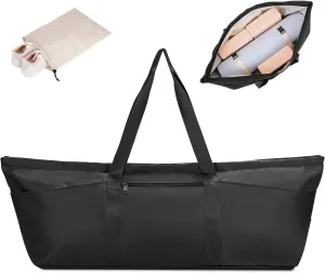 sportsnew Large Yoga Mat Bag with Shoes Compartment and Wet Pocket Ladies Pilates Gym Tote Bag with Yoga Mat Holder Strap for Women Men Workout Carrier Stuff Accessories