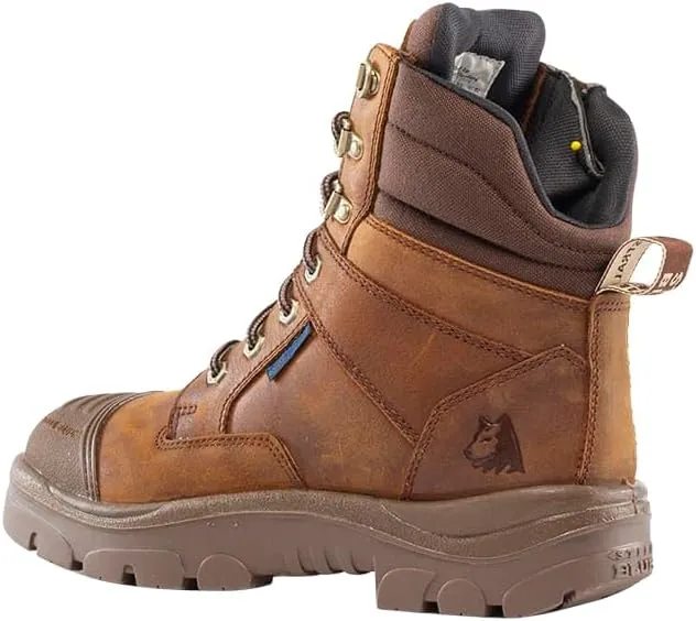 Steel Blue Men's Southern Cross Zip Scuff Steel Toe Safety Boot, Distressed Brown