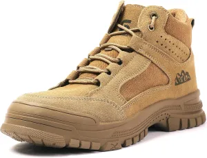 Steel Toe Boots for Men Mens Slip Resistant Waterproof Work Safety Industrial Boots Construction Shoes