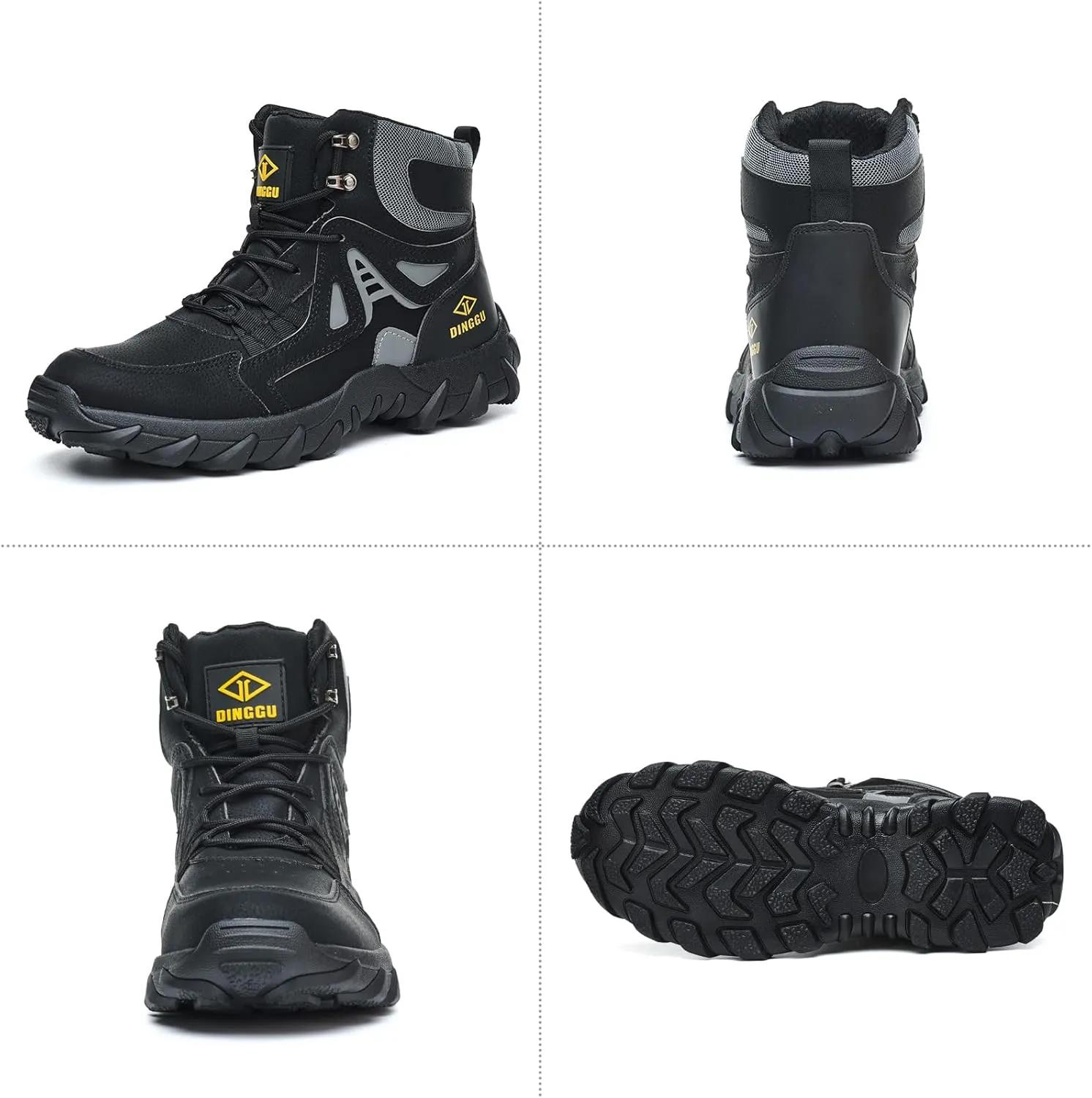 Steel Toe Boots for Men Safety Work Boots Comfortable，Indestructible Industrial & Construction Shoes Mens Composite Toe Boots