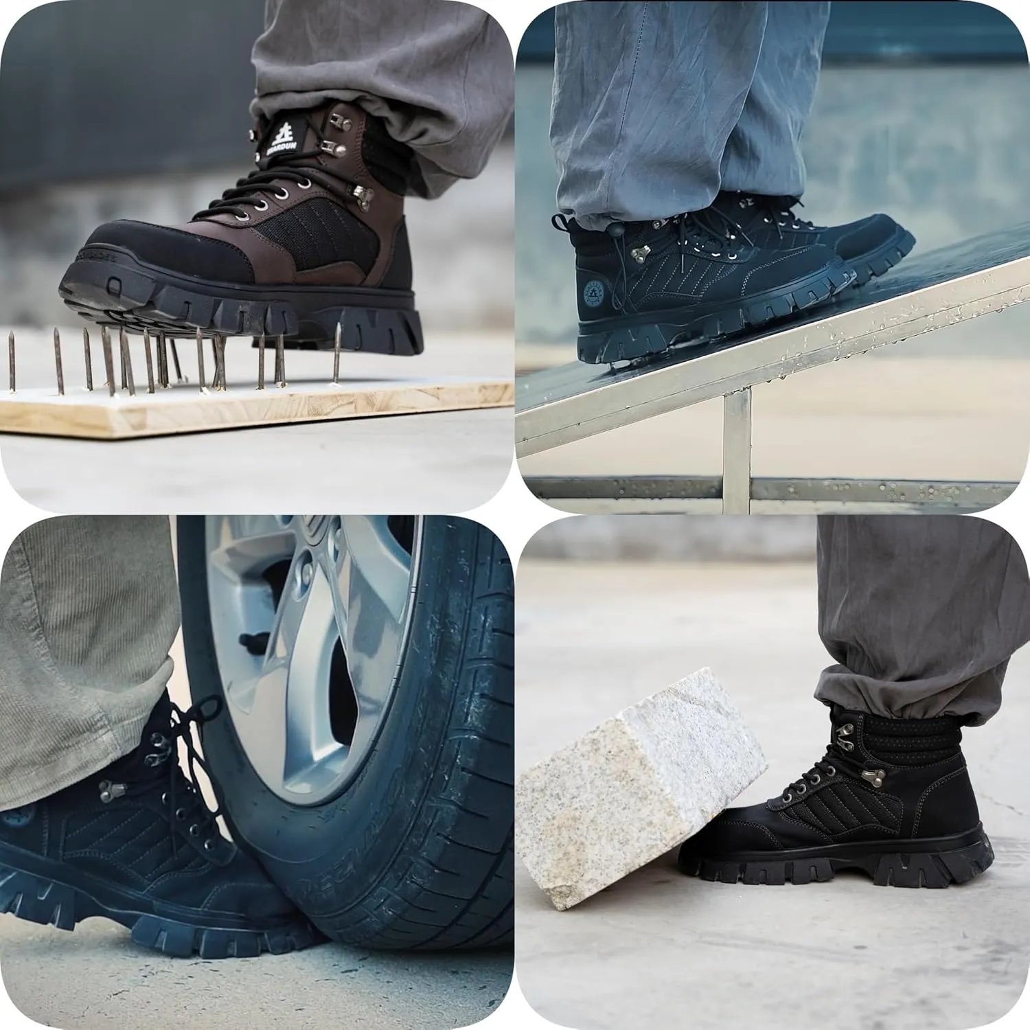 Steel Toe Boots for Men Waterproof Work Safety Shoes Non-slip Breathable Comfort Lightweight, Industrial & Construction Shoes, Indestructible Welding Boots