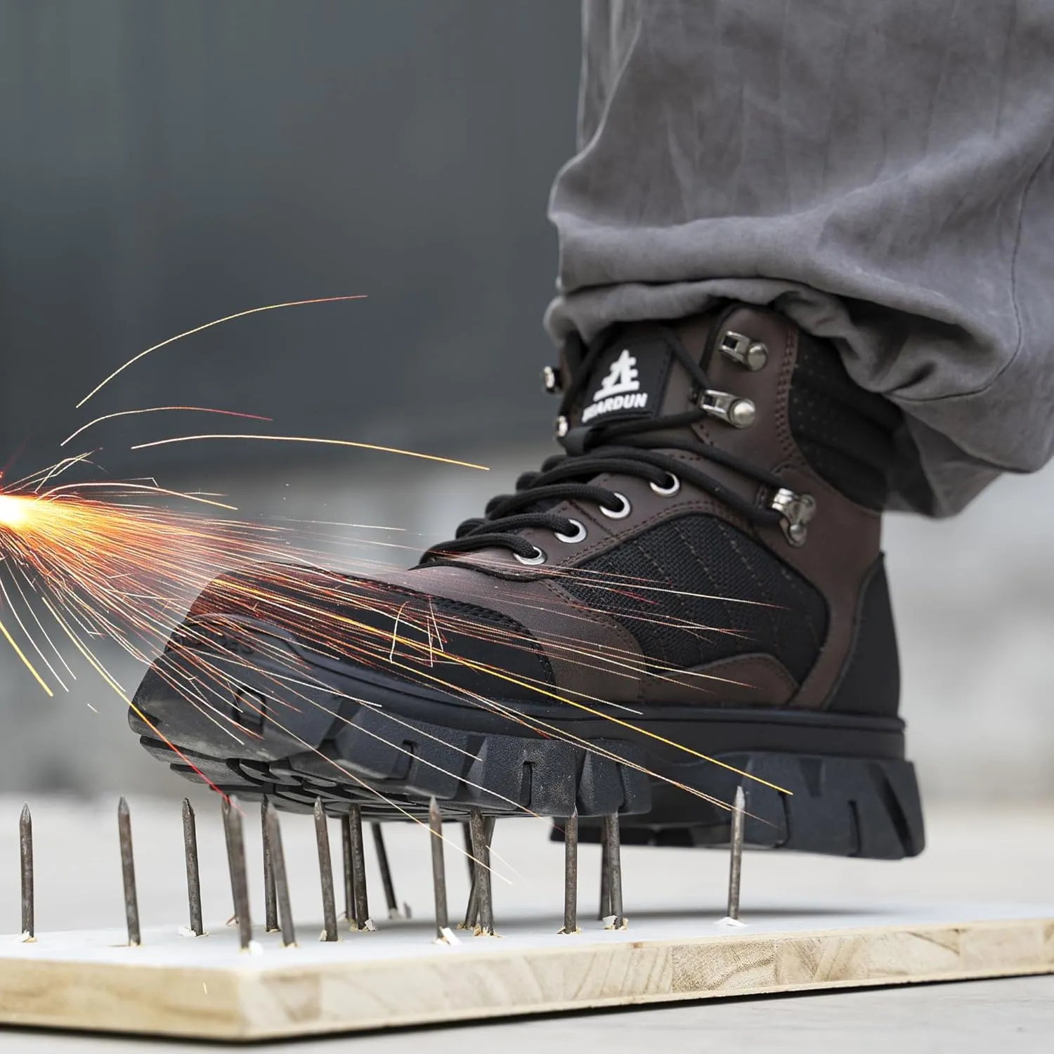 Steel Toe Boots for Men Waterproof Work Safety Shoes Non-slip Breathable Comfort Lightweight, Industrial & Construction Shoes, Indestructible Welding Boots