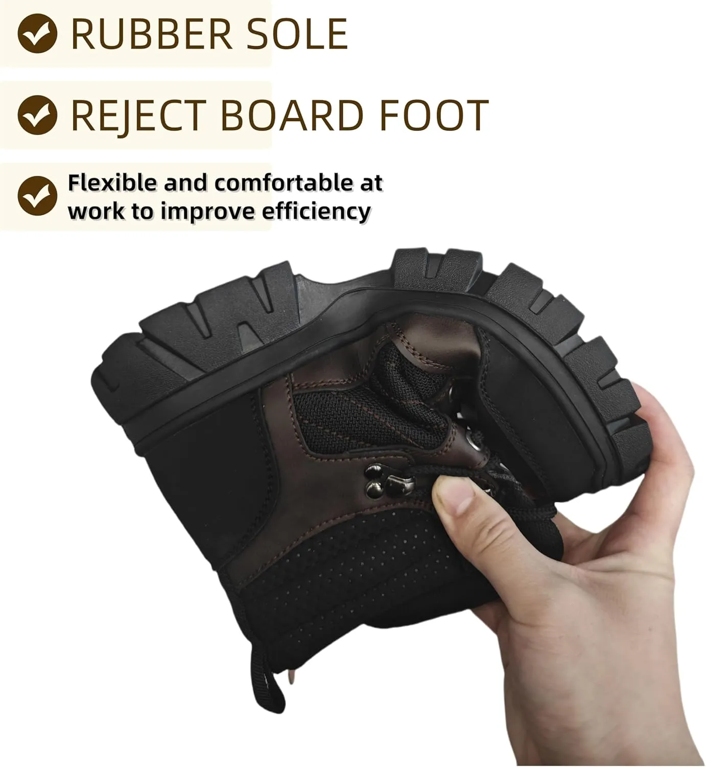 Steel Toe Boots for Men Waterproof Work Safety Shoes Non-slip Breathable Comfort Lightweight, Industrial & Construction Shoes, Indestructible Welding Boots