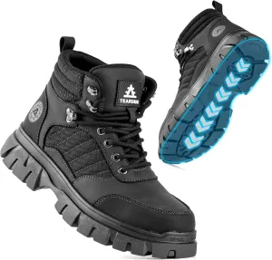 Steel Toe Boots for Men Waterproof Work Safety Shoes Non-slip Breathable Comfort Lightweight, Industrial & Construction Shoes, Indestructible Welding Boots