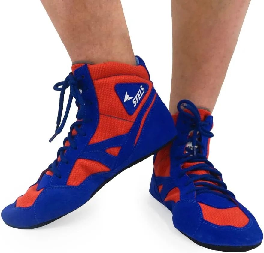 STELS Sambo Shoes - European Martial Arts Shoes - Natural Suede FIAS Certified - Sambo Self Defense Martial Arts Training Equipment - Self Defence Martial Arts Shoes Men