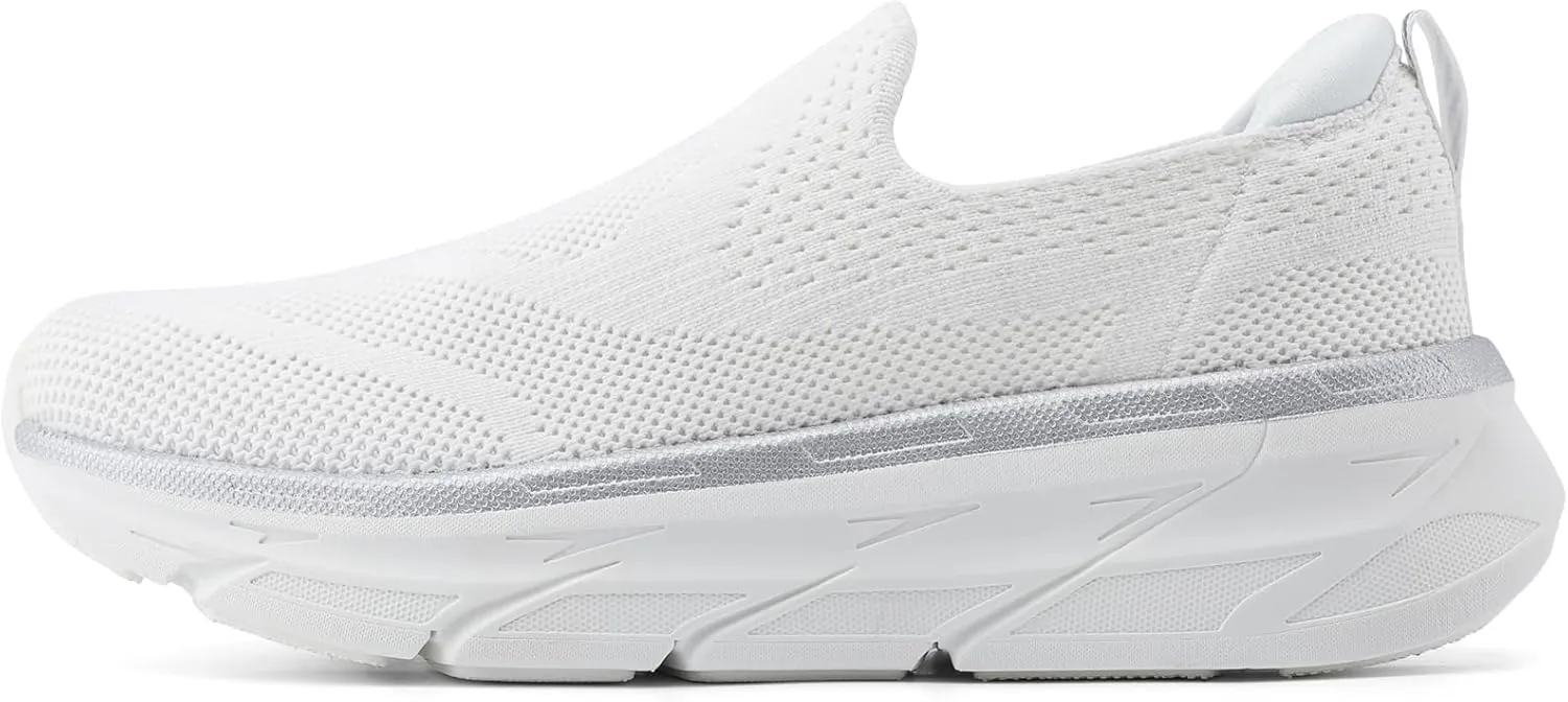 STQ Slip on Sneakers Women Walking Shoes with Arch Support Comfortable Non-Slip Nurse Shoes
