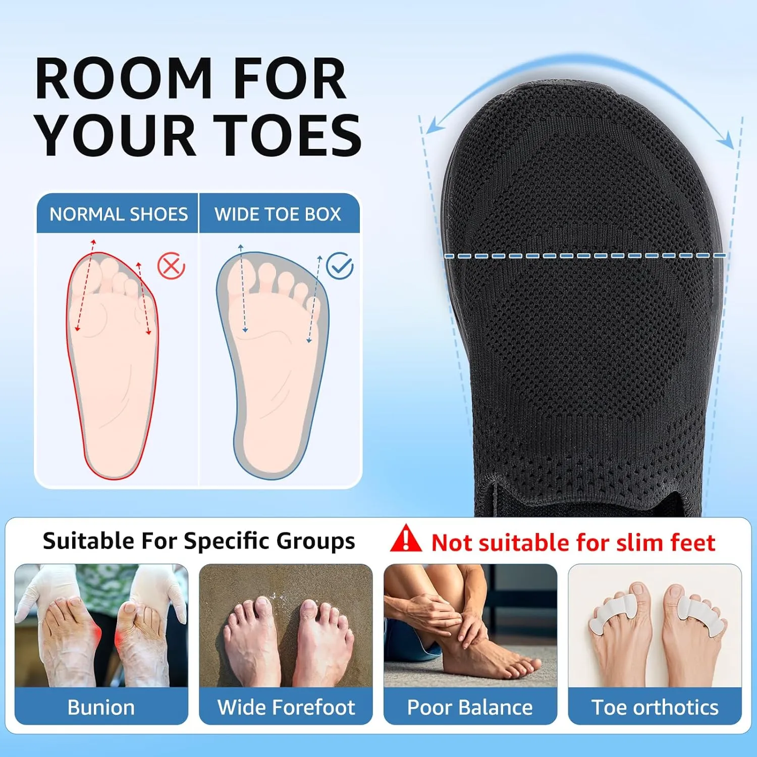 STQ Slip on Sneakers Women Walking Shoes with Arch Support Comfortable Non-Slip Nurse Shoes
