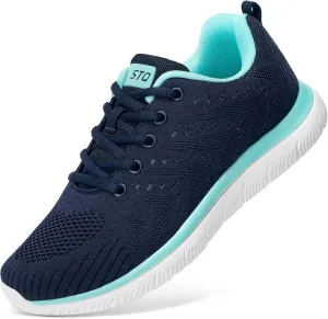 STQ Tennis Shoes Womens Lightweight Comfortable Walking Shoes Athletic Fashion Workout Gym Cross Training Sneakers