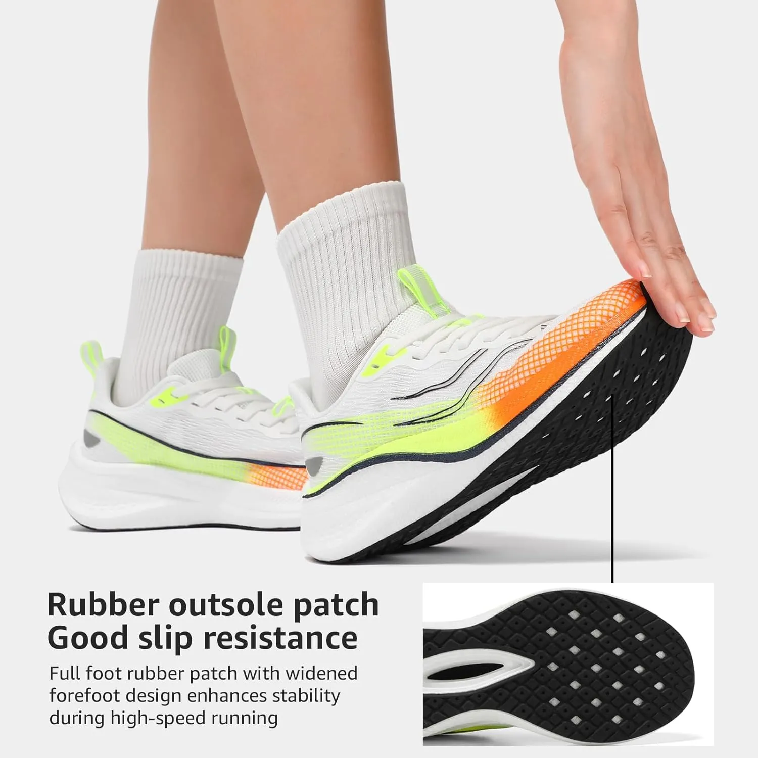 STQ Women Carbon Plate Road Running Shoes Ultra Light Cushion Sole