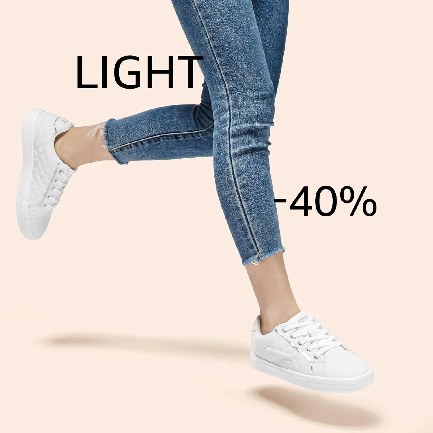 STQ Women Lace-up Fashion Sneakers Comfortable Casual Shoes Lightweight Quilted Tennis Sneakers