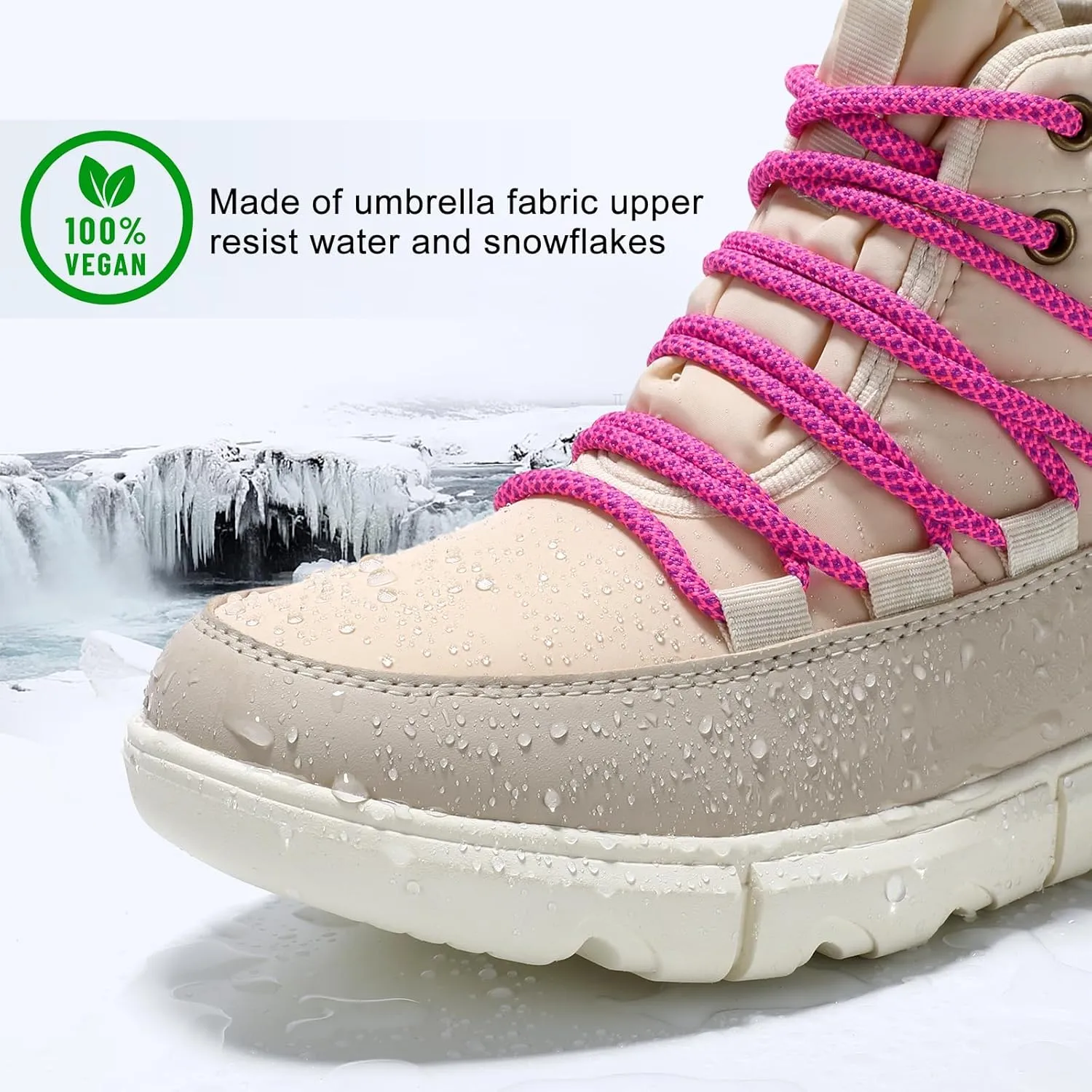 STQ Women Winter Boots with Insulated Insole | Warm & Cozy Winter Snow Boots for Women | Lightweight Non Slip Walking Boots Water Resistant