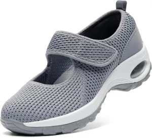 STQ Womens Walking Shoes Non Slip Orthopedic Shoes Adjustable Mary Jane Shoes